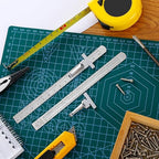 10 Pieces 6 Inch 15 cm Pocket Ruler Flexible Precision Stainless Steel Ruler with Detachable Clips Stainless Steel Pocket Clip Scale Gauge Metric British System
