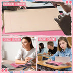 Lincia 6 Pcs 11" x 9.5" Legal Pads College Ruled Notepad Landscape Notebook Horizontal Lined Notebook 80 Gsm Assorted Colors Paper Pastel Writing Pads for School Office, 40 Sheet (Happiness Color)