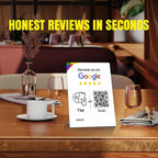 REVLIXI Google Review Stand (3 PCS)- Boost Reviews w/Reusable Google Review Tap Card Stand & QR Code Stand -No App, No Subscription- Android & iPhone Compatible -Boost Google Reviews for Online Growth