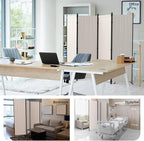 Kecreque Room Divider 4 Panel Partition Room Dividers & Folding Privacy Screens w/ 3 Metal Feet,88" W Portable Wall Doubles as a Dressing Screen Wall Divider for Office Bedroom Children's Room,White