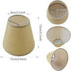 TAaMTYH small lamp shade chandelier shades set of 6，Fabric Lampshade for Wall Lamp，chandelier shades，small table lamps，For Cutting Edge bulbs, Clip-on Fitter Lampshade，3" X 6" X 5"