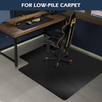 SALLOUS Office Chair Mat for Carpet, 45" x 53" Heavy Duty Chair Mat for Carpeted Floors,Non-Slip Floor Mat with Extended Lip, Floor Protector Computer Desk Mat for Home Office (Black, T-Shape)