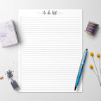 321Done To Do List Notepad - 50 Sheets (8.5" x 11") To-Do Checklist Tear Off Planning Pad, Large Letter-Size - Made in The USA - Simple Script - College-Ruled