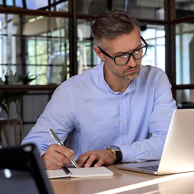 ZenZoi Elegant Pen – Grey Executive Rollerball Pen. Smooth Writing Fine Point Roller Gel Ink. Fancy, Luxury Pen for Men or Women. Quality, Business, High End Pen Gift Set