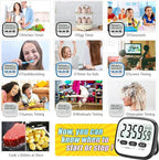 AyayaBoss 2-Pack Magnetic Kitchen Timers for Cooking, Digital Stop Watch Countdown Timer for Kids, Teachers, Classroom, Office, Exercise - Battery Included