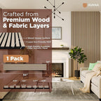 Avana Modern Acoustic Wood Wall Panels – 94.4 X 12.6 Inch White Oak Acoustic Panels 1 PC – Wall Panels For Interior Wall Decor for Homes, Offices, Studios – Sturdy And Durable Wood Panels For Wall