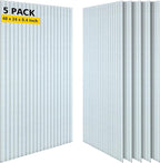 AUTORIFIC Acoustic Panels,5 Pack Sound Panels Noise Reducing for Walls,47.2"x23.6"x0.35" Soundproof Wall Panels,High-Density Acoustic Wall Panels,Decorative Wall Sound Absorbing Panel,White