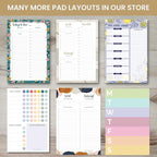 bloom daily planners Undated Weekly Tear-Off To Do List Planning Pad with Magnets - Hanging Notepad Organizer for Fridge - 6” x 9” - Floral Dots
