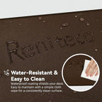 Reniteco Waterproof Large Gaming Mouse Pad with Durable Stitched Edges, Non-Slip Rubber Base, Grainy Jacquard Mouse Mat Desk Pad for Home Office Gaming, 35.4''x15.7''x0.12'', Matte Brown