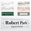 Personalized Acrylic Door Name Plate - 28 Backgrounds - Custom Name Plate for Wall, Office Decor, Teacher Appreciation Gifts