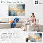 Soon Global 8-Pack Acoustical Wall Panels, 48 X 32 Inches Art Acoustic Panels, Decorative Acoustic Panels, Acoustic Wall Panels, Sound Absorbing Wall Art, Teal Aura