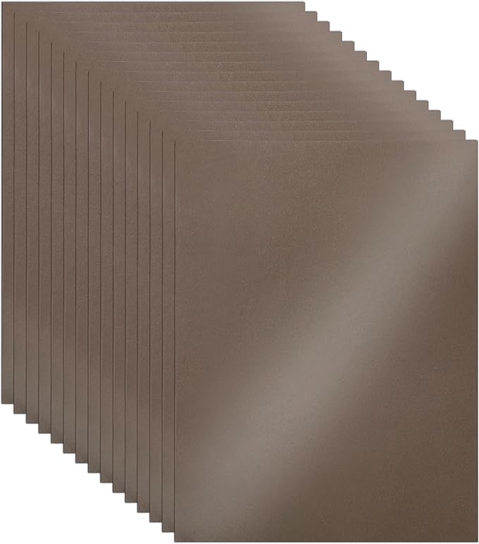 100 Sheets Coffee Shimmer Cardstock 8.5 x 11 Craft Paper, 92lb Premium Glossy Paper Card Stock for Wedding Invitations, Greeting Cards, Making Cards, Christmas