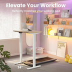 HUANUO 63 x 28 inch Electric Standing Desk Adjustable Height, 4 Memory Height Settings, Sit Stand Up Desk for Home Office & Computer Workstation, Light Walnut