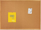 Quartet Cork Board, Bulletin Board, 4' x 3' Corkboard, Oak Finish Frame (304)