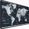 Large Gaming Mouse Pad with Stitched Edges, 31.5x15.7 in Extended Computer Keyboard Mouse Mat, Water Resist Non-Slip Mousepad Rubber Base Long XXL Desk Mousepad for Work & Gaming, Home, Map