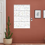 Dry Erase Wall Calendar - 38x26 Inches - Blank Undated Yearly Calendar - Whiteboard Premium Laminated Planner - Reusable Laminated Office Jumbo 12-Month Calendar (Vertical)