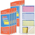Fullhawl 10 Pcs Spiral Bound Phone Message Book 5-1/2" x 11" 2 Part Colorful Carbonless Phone Message Pads 4 Messages Per Page Carbon Copy Notebook Spiral Phone Call Log Book for Business Office