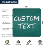 Custom Sign, Custom Street Sign, 11 Font Colors, 13 Font Styles, 4 Hole Options, 22 Sizes, 30x30 Inches, Rust Free DiBound, Fade Resistant, Made in USA by My Sign Center (Chalkboard Green)