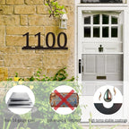 Personalized Metal Horizontal House Numbers for Outside, Address Numbers,Address Sign for Outside,5-9 Inch Large Address Plaque, Address Signs for House, Modern House Numbers