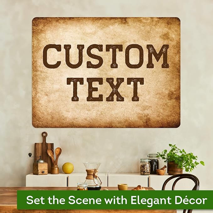 Custom Sign, Custom Street Sign, 11 Font Colors, 13 Font Styles, 4 Hole Options, 22 Sizes, 36x48 Inches, Rust Free DiBound, Fade Resistant, Made in USA by My Sign Center (Vintage)