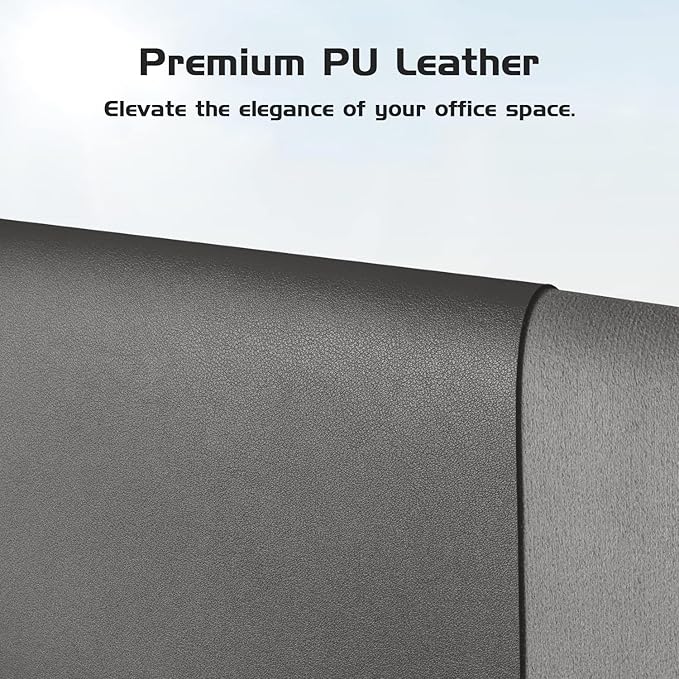 Aothia Leather Desk Pad Protector, Office Desk Mat, Large Mouse Pad, Laptop Desk Pad, Non-Slip PU Leather Desk Blotter, Waterproof Desk Writing Pad for Office and Home (Gray, 47" x 24")