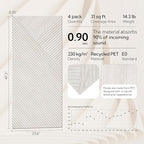 Olanglab Peel and Stick Wall Panels 4 Pack, 47.2 x 23.6 per Wall Panels, Acoustic Wall Panels, Sound Absorbing Wall Art for Home Studio and Office, Light Ash Wood Pattern, Minimal Lines