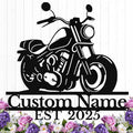 Custom Motorcycle Metal Sign Personalized Biker Name Sign Motorcycle Wall Art Motorbike Signs Garage/Man Cave Decor Gift for Bikers Men Husband