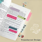 ELII 500 PCS Sticky Tabs 2 Inch Index Tabs, Colored Page Markers Repositionable Tags Reading Tabs Self Adhesive Tape Flags for Books, Binders, Notebook and File Folders