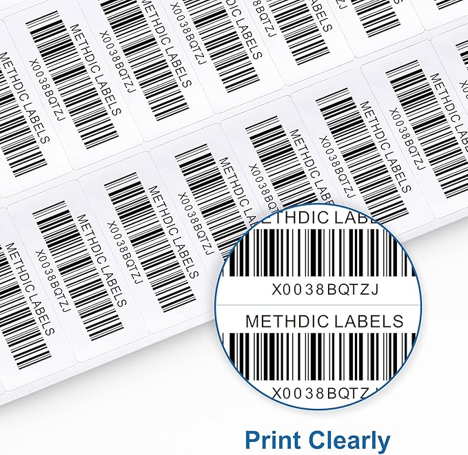 Methdic Address Labels 1" x 2-5/8" 3000 Labels Sticker Paper for Laser/Ink Jet Printer Mailing Labels 8.5"×11" White 30 per Sheet