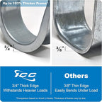 ICC Ceiling Mount J Hook 2” with Retainer Clip - Galvanized Steel Cable Management Hooks for Hanging Cable - Rust-Resistant, EIA and TIA Compliant - 2 Inch 25-Pack
