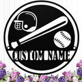Personalized Baseball Metal Sign Custom Name Sign Baseball Player Gift Boys Room Decor Softball Lover Present Sports Wall Art Decorations Gift for Team,Dad,Husband,Son