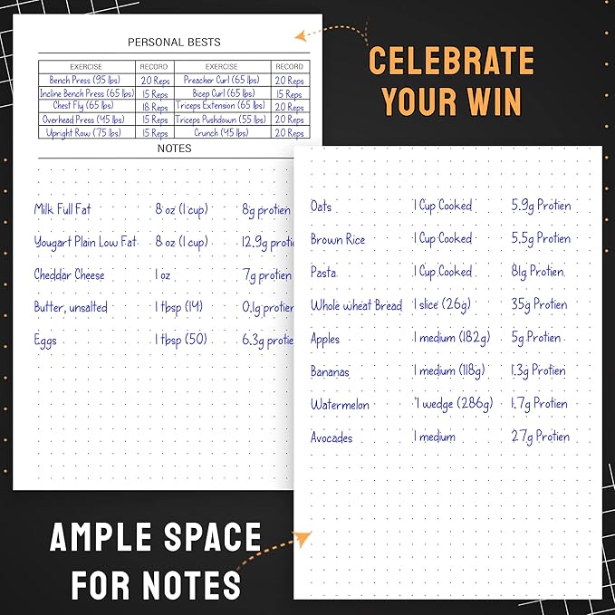 Nextnoid Hardcover Fitness Journal Workout Planner for Men & Women - A5 Sturdy Workout Log Book to Track Gym & Home Workouts - Purple