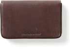Leatherology Premium Mahogany Business Card Case, Magnetic Closure ID Holder, Full Grain Leather