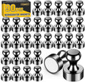 VNDUEEY 90 Pack Black Fridge Magnets, Refrigerator Magnets Strong Magnets for Whiteboard, Magnet Refrigerator, Small Magnet for Classroom, Kitchen, Office, Locker, Map Decorative