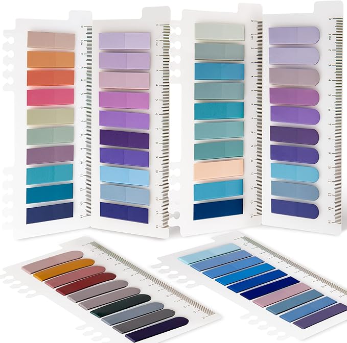 Golcellia Sticky Tabs Book Index Tabs, Page Tabs, Page Markers 1200 Pieces,60 Colors Annotation Tabs, Book Annotation Supplies