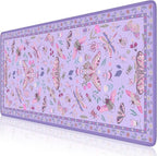 iCasso Purple Large Mouse Pad, Desk Matt for Desktop, XXL Desk Mat for Keyboard and Mouse, Anti-Slip Big Mousepad Computer Mat with Stitched Edges