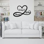 Personalized Valentines Metal Wall Sign, Custom Infinity Heart Love Couple Name Sign, Valentine's Wedding Gifts for Couples, Metal Engagement Sign, Home Decoration, Gift for Anniversary