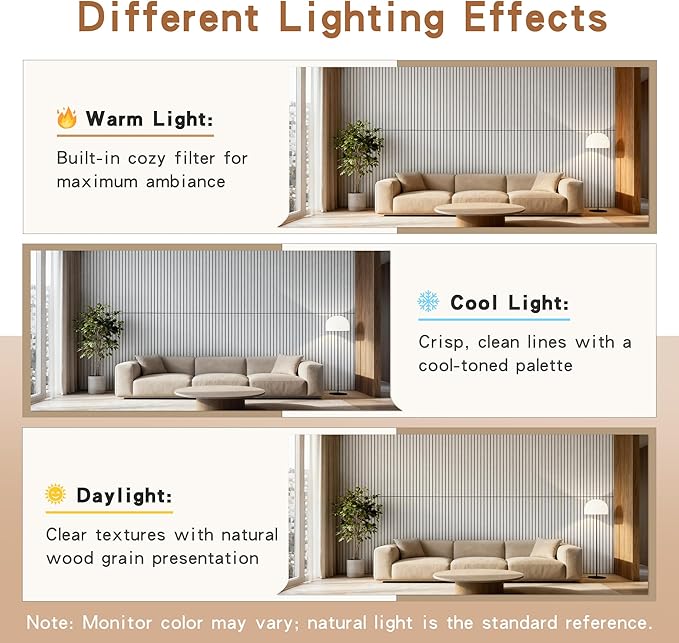 AUTORIFIC Wood Veneer Sound Panels, 10 Pack 47.2”x23.6” Wall Panels, Decorative Acoustic Panels for Walls, for Office,Home Theater,Studio,Living Room, White Oak(Mitred)