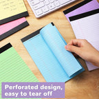 Thboxes 12 Packs Legal Pads 5x8, Totally 360 Sheets Colored Legal Pads 5x8 College Ruled Writing Pads Small Note Pads 30 Sheets/Pad Tablets Lined Notepad for School, Office, To-Do Lists