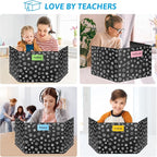 Black 24-Pack Desk Dividers for Students, Waterproof Plastic Study Carrel Divider, Durable Testing Dividers for Classroom Teacher Supplies, Easy to Clean Privacy Shield Folder Boards for Student Desk