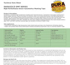 Dura-Gold Green Automotive Masking Tape 3/4 Inch (0.7 Inch x 55 Yards), 4 Rolls - Premium High-Performance, Heat Resistant - Auto Refinish Painting, Car Detailing, Autobody, Industrial, Painters Tape