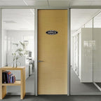 The Office Door Sign for Home and Business，Self-Adhesive Waterproof and Fade-Resistant Modern Office Sign Sticker for House，Business，Door, Window Black