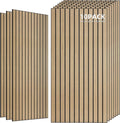 TO-TH Wood-Look Acoustic Wall Panels, 10 Pack 47.2” x 23.6” Sound Panels, Decorative Wood Panels for Wall Sound Dampening Panels for Home, Office, Basement, Teak with Mitered Edges