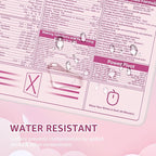 iCasso Excel Cheat Sheet Desk Pad,Excel Mouse Pad Shortcuts,Excel Shortcuts Cheat Sheet Keyboard Mat, Extended Large XXL Non-Slip Mousepad with Stitched Edges for Computer(Pink Excel Shortcuts)