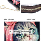 APHISON RFID Credit Card Holder Wallets for Women Leather Zipper Card Case for Ladies Keychain Wallet