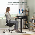 Homall Electric Standing Desk with 2 Drawers, Adjustable Height Computer Desk with Monitor Shelf Sit Stand Table with Splice Board Quick Install for Home Office (Black, 48 Inch)