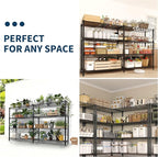 MilleLoom Metal Storage Shelves 4-Tiers, 60" H Wire Shelving Units Heavy Duty 265LBS Loads per Shelf, Adjustable Standing Wire Rack Shelf, for Home Office Pantry Room Basement,71" W x 15.7" D