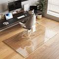 Koonmi Tempered Glass Chair Mat for Hardwood Floors & Carpets, 40" x 80“ Transparent Heavy Duty Office Floor Protector with Noise-Free Gliding Shatterproof for Home Office Desk