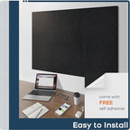 BUBOS Large Acoustic Panels, 6-Pack Soundproof Wall Panels Thickened 23.6 x 23.6 Inches, Self-adhesive Sound Absorbing Panels Decorative for Recording Studio Office Home Theater, Black