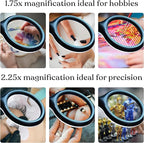 Brightech LightView Pro Flex 2 in 1 Magnifying Desk Lamp, 1.75x Light Magnifier, Adjustable Magnifying Glass with Light for Crafts, Reading, Close Work